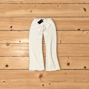 Brandy Melville Off-White Wide Leg SweatPants